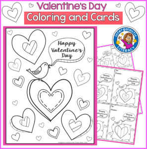 valentine free coloring cover 1